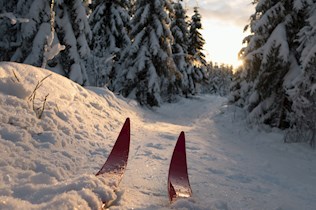 Poolnacht in Tromsø, Noorwegen