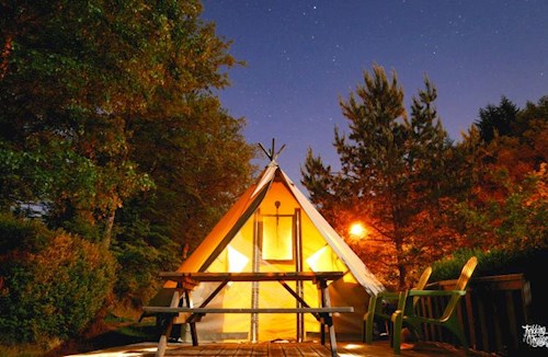 Vijfdaagse in een tipitent in de Ardennen